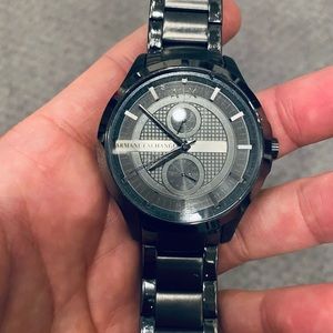 Men’s Chrome A/X Armani Exchange wrist watch